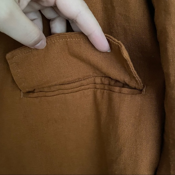 Old Navy linen-blend blazer in burnt ginger color size M - Picture 4 of 6